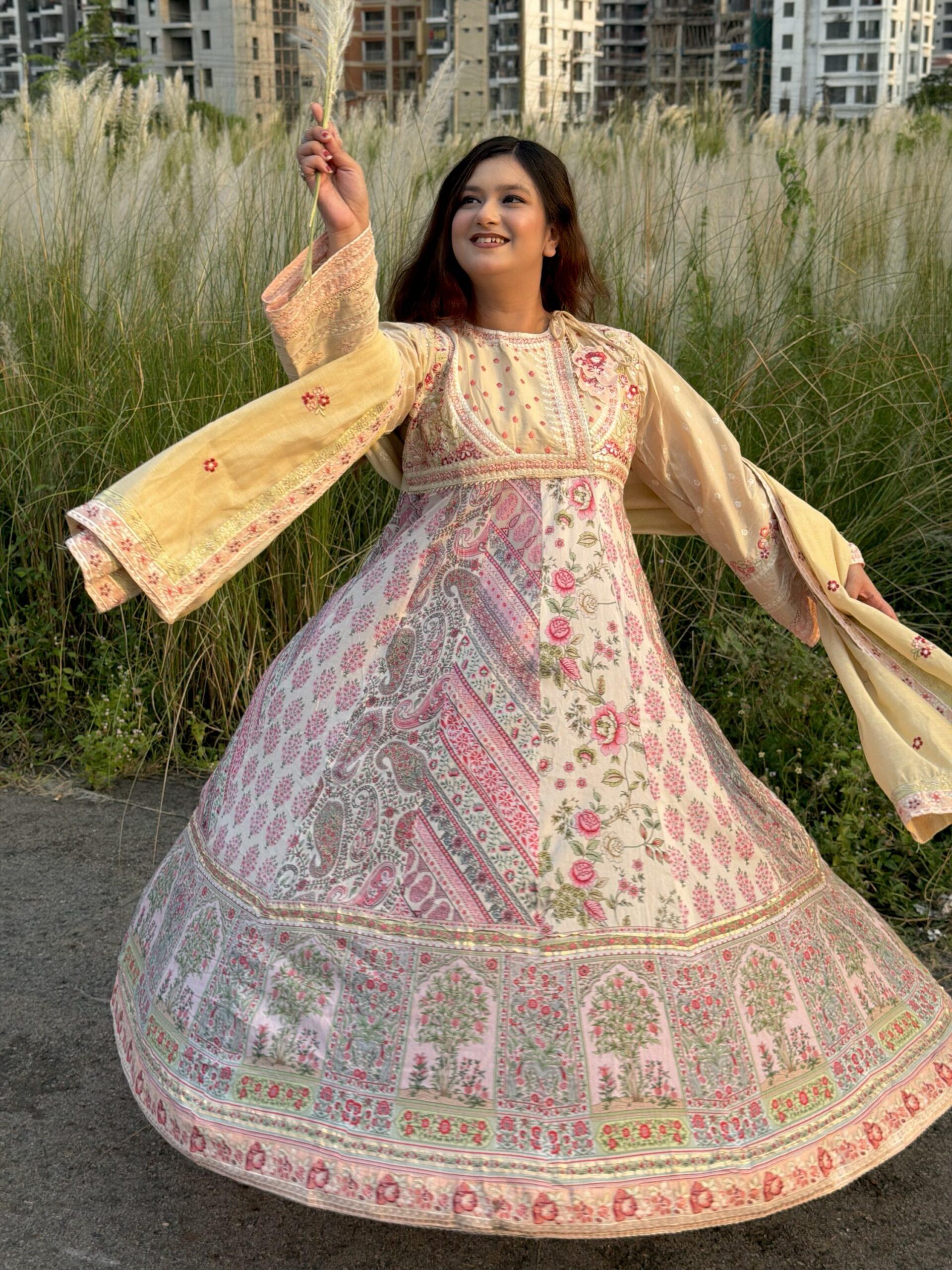 Creamy Anarkali - Image 17
