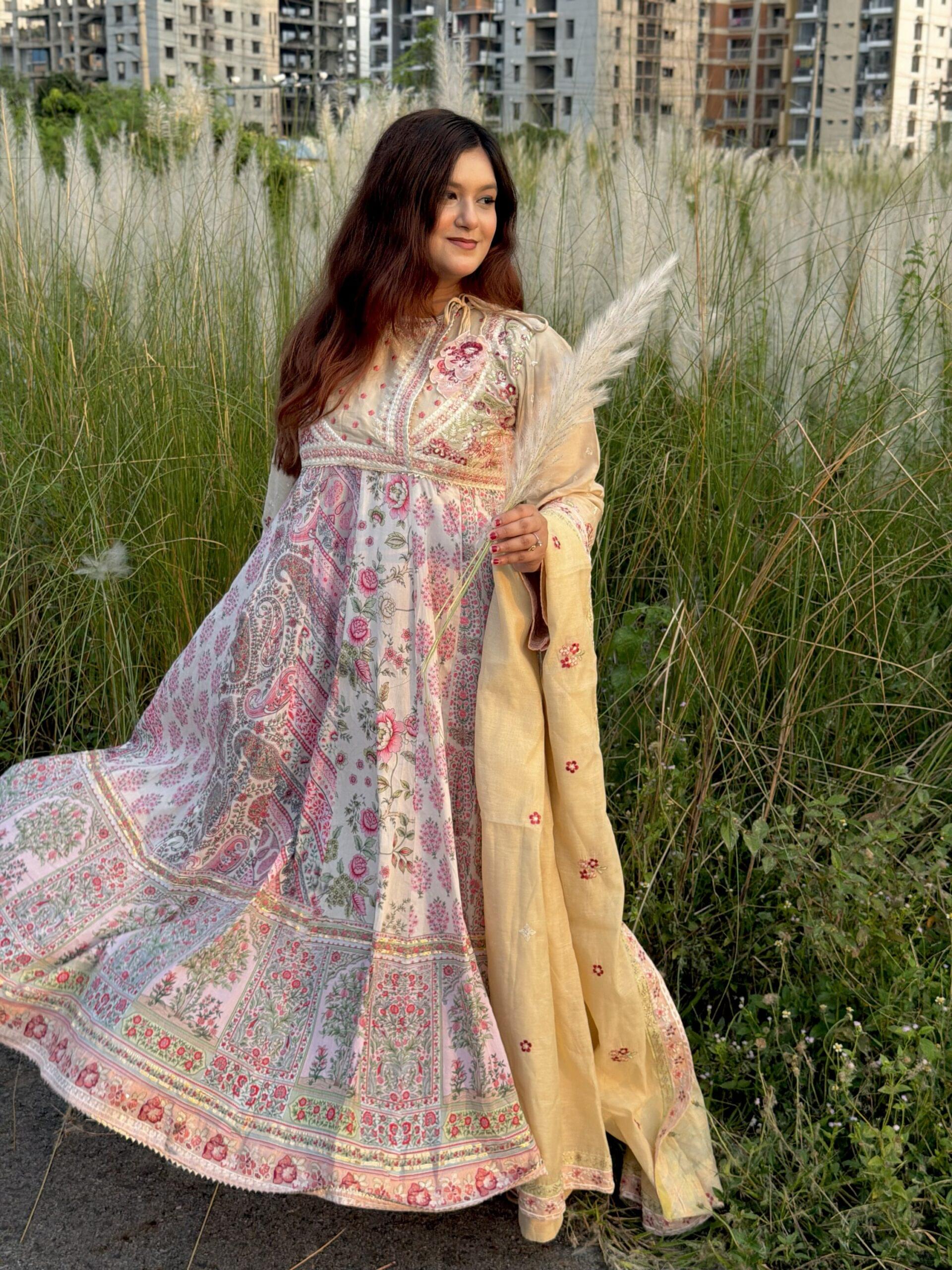 Creamy Anarkali