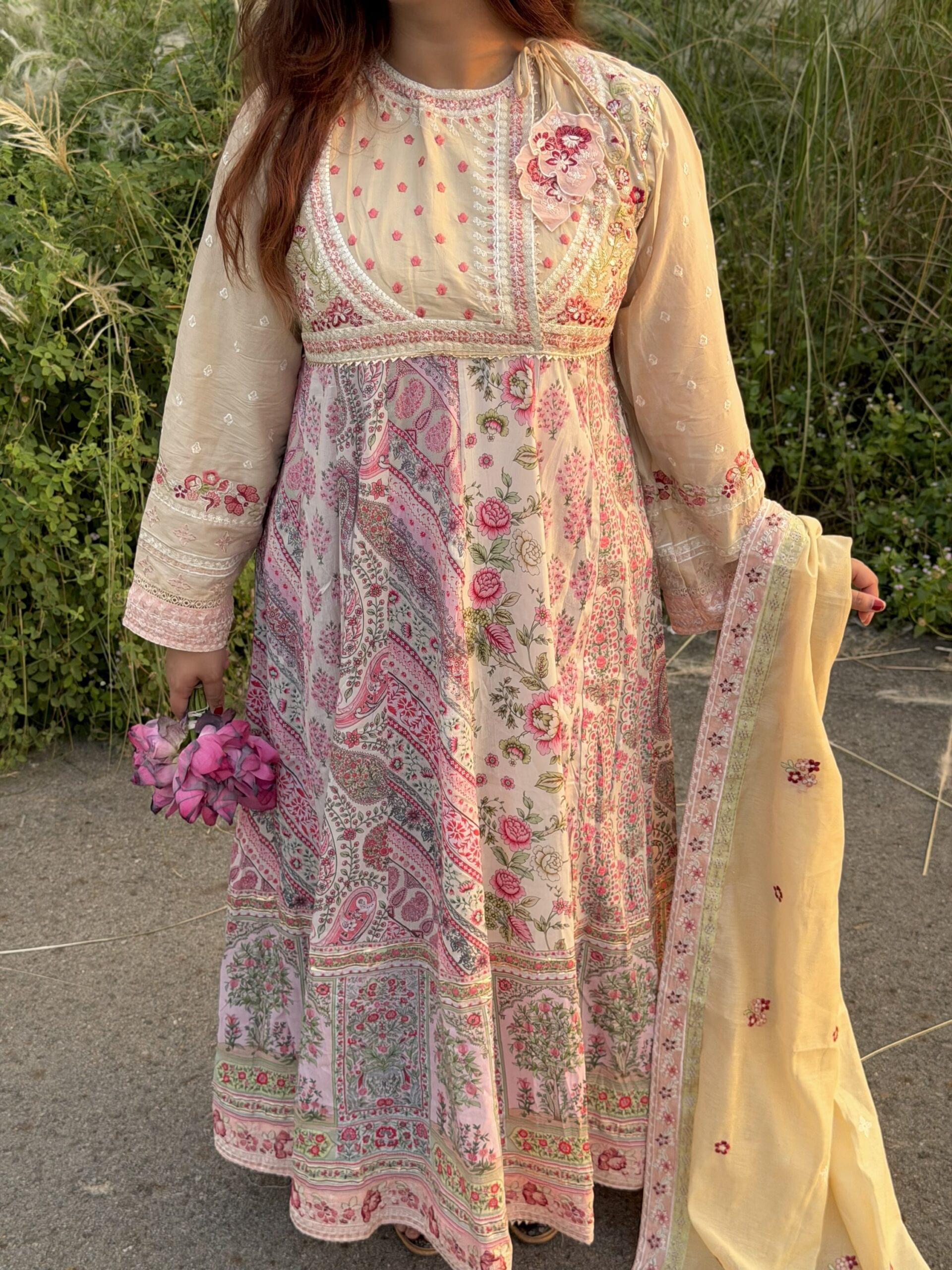 Creamy Anarkali - Image 19